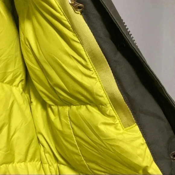 The North Face HyVent army green down  puffer parka hooded jacket - Picture 7 of 16